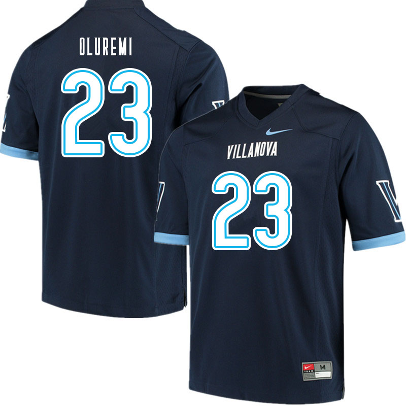 Men #23 Josh Oluremi Villanova Wildcats College Football Jerseys Sale-Navy